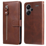 For Xiaomi Redmi Note 13 Pro+ 5G Case Stand Calf Texture Leather Cover Zipper Wallet