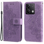 For Xiaomi Redmi Note 13 5G Case Floral Pattern PU Leather Wallet Stand Phone Cover