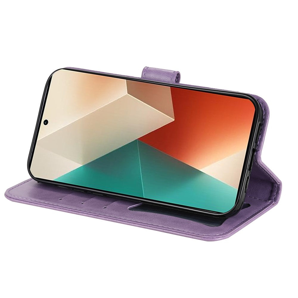 For Xiaomi Redmi Note 13 5G Case Floral Pattern PU Leather Wallet Stand Phone Cover