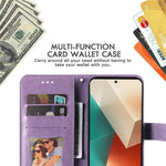 For Xiaomi Redmi Note 13 5G Case Floral Pattern PU Leather Wallet Stand Phone Cover