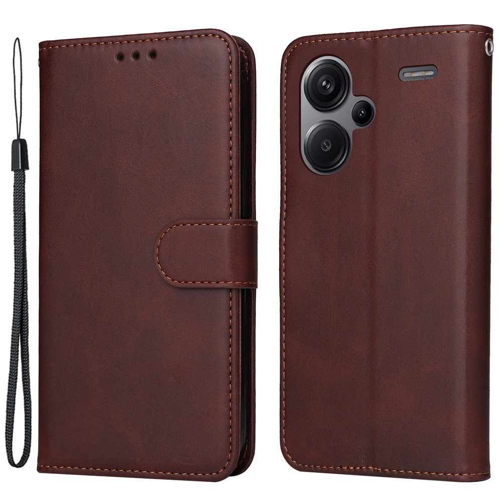 Xiaomi Redmi Note 13 Pro+ 5G Läderfodral Stativskydd Korthållare med Rem