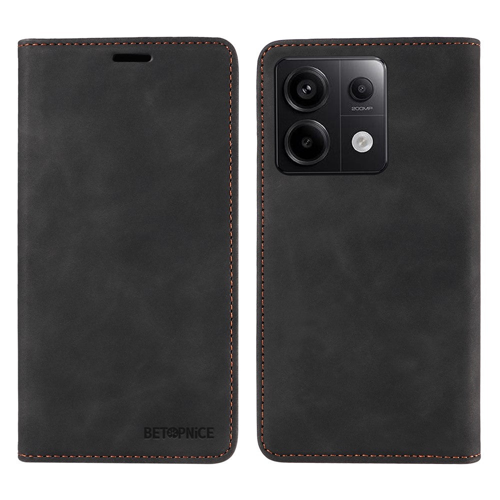 BETOPNICE 003 for Xiaomi Redmi Note 13 Pro 5G Case RFID Blocking Leather Cover with Card Holder