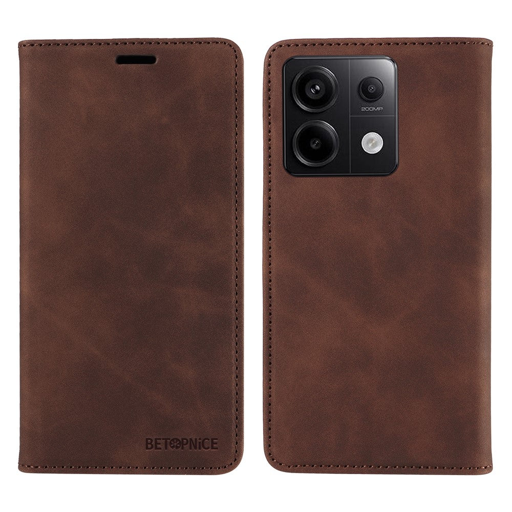 BETOPNICE 003 for Xiaomi Redmi Note 13 Pro 5G Case RFID Blocking Leather Cover with Card Holder