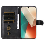 For Xiaomi Redmi Note 13 5G Leather Case Zipper Wallet Calf Texture Phone Stand Cover