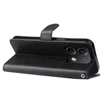 For Xiaomi Redmi Note 13 5G Leather Case Zipper Wallet Calf Texture Phone Stand Cover