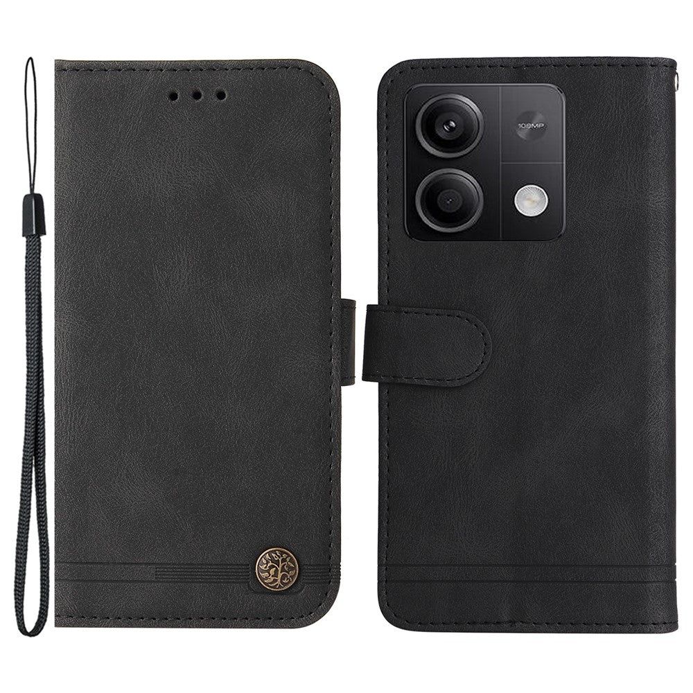 For Xiaomi Redmi Note 13 5G Leather Wallet Cases Skin Touch Phone Cover Stand with Strap