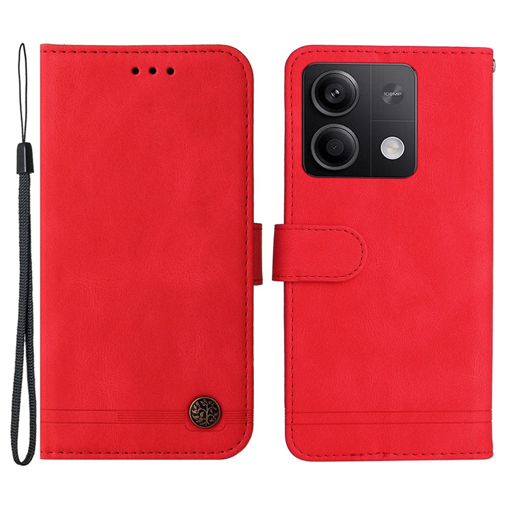 For Xiaomi Redmi Note 13 5G Leather Wallet Cases Skin Touch Phone Cover Stand with Strap