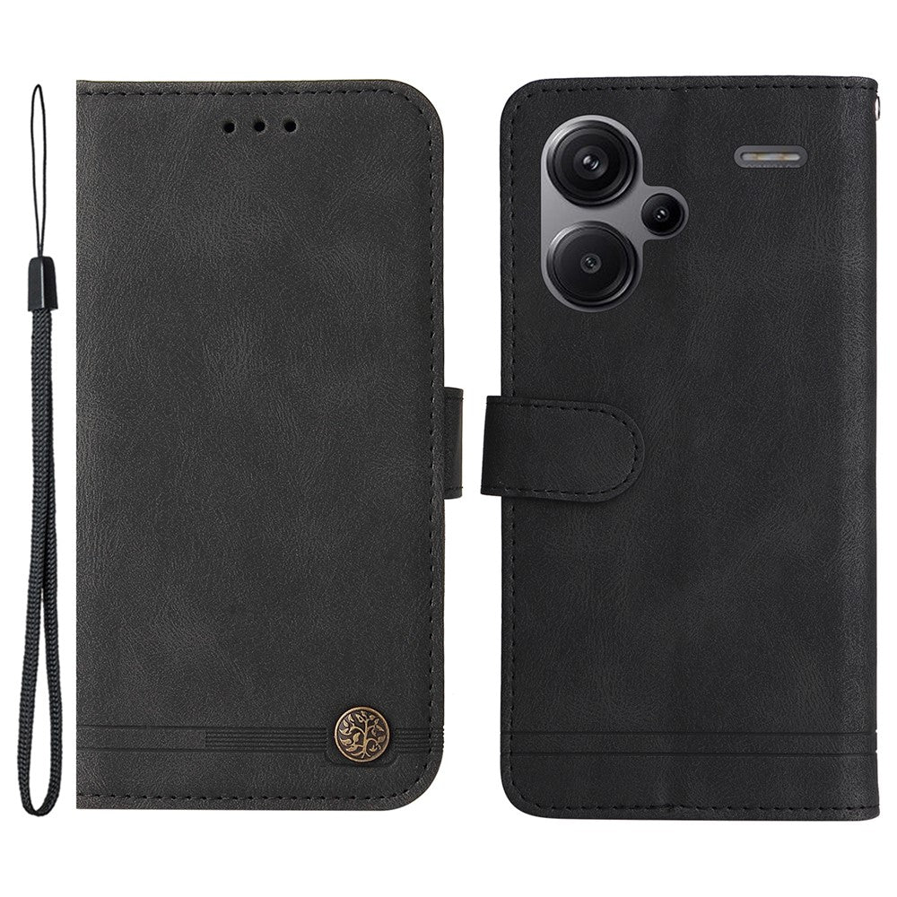 For Xiaomi Redmi Note 13 Pro+ 5G Leather Wallet Cases Skin Touch Phone Cover Stand with Strap