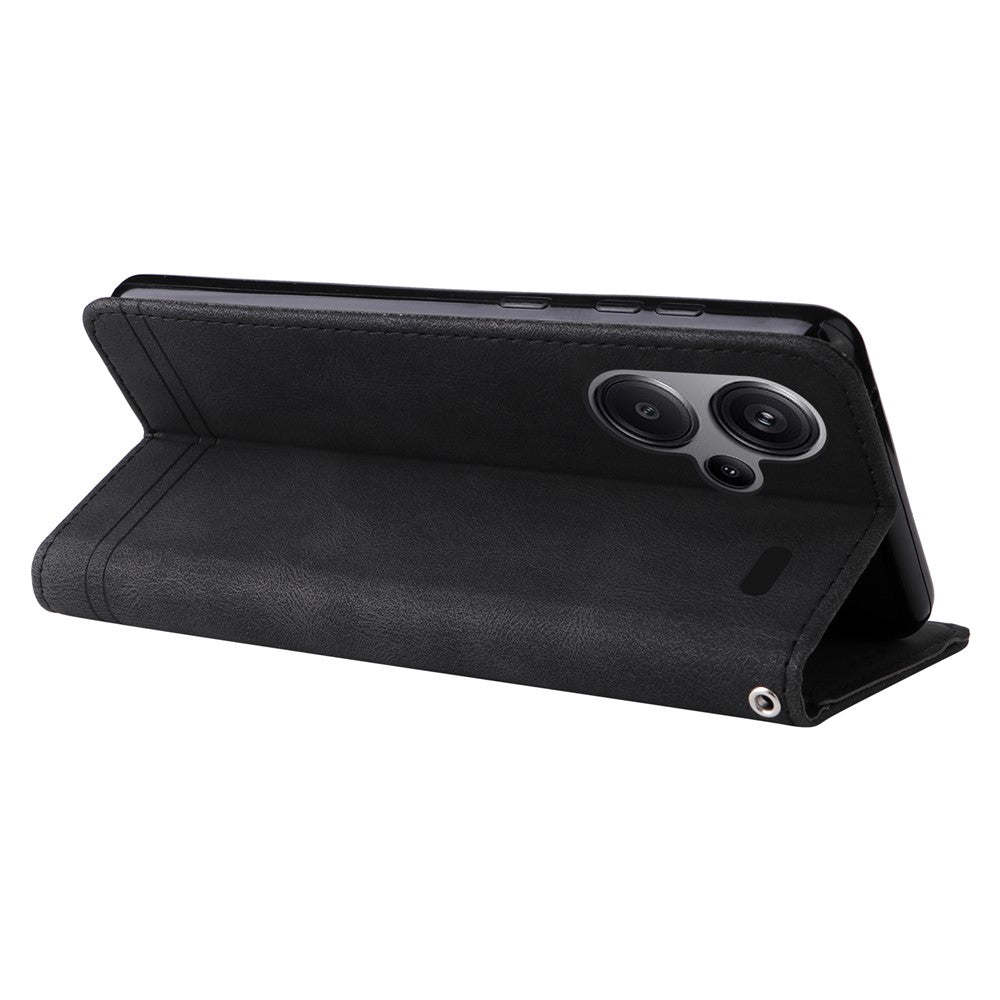For Xiaomi Redmi Note 13 Pro+ 5G Leather Wallet Cases Skin Touch Phone Cover Stand with Strap
