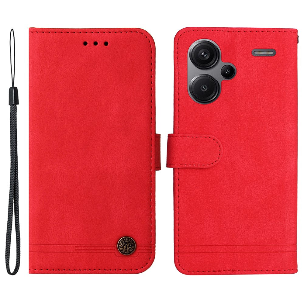 For Xiaomi Redmi Note 13 Pro+ 5G Leather Wallet Cases Skin Touch Phone Cover Stand with Strap