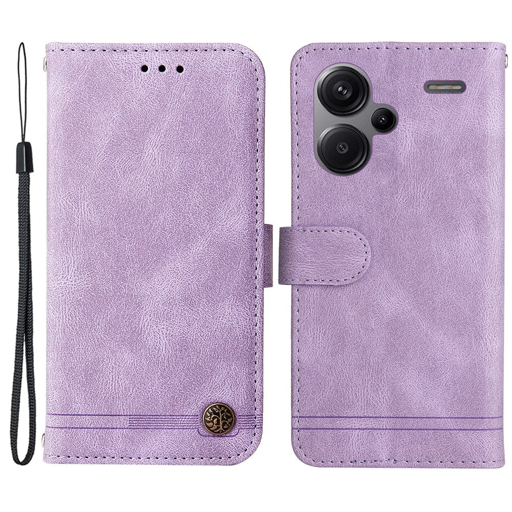 For Xiaomi Redmi Note 13 Pro+ 5G Leather Wallet Cases Skin Touch Phone Cover Stand with Strap