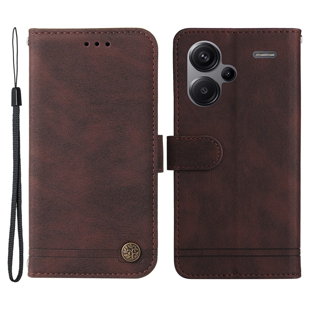 For Xiaomi Redmi Note 13 Pro+ 5G Leather Wallet Cases Skin Touch Phone Cover Stand with Strap