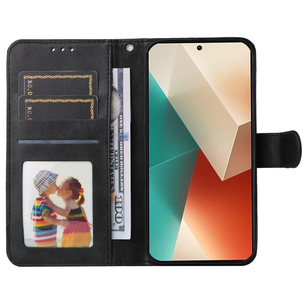 For Xiaomi Redmi Note 13 5G Case Stand Leather Phone Cover Wallet with Strap