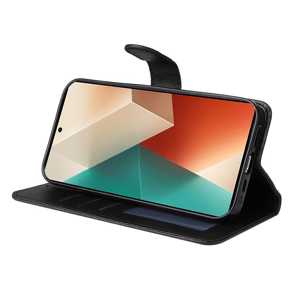 For Xiaomi Redmi Note 13 5G Case Stand Leather Phone Cover Wallet with Strap