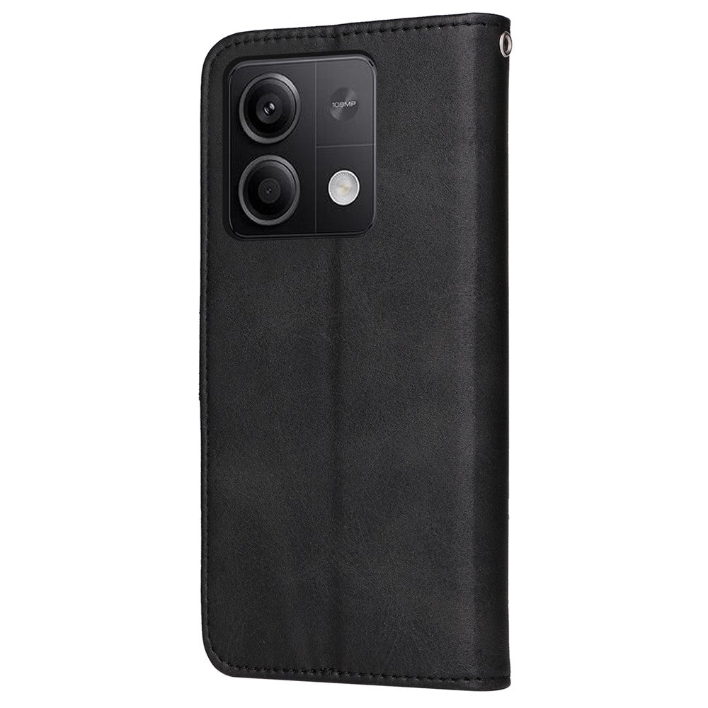 For Xiaomi Redmi Note 13 5G Case Stand Leather Phone Cover Wallet with Strap