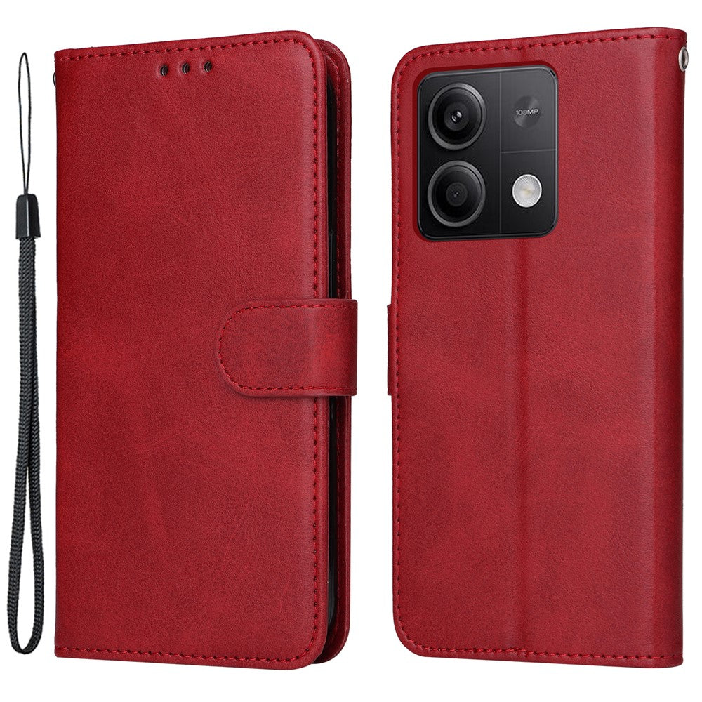 For Xiaomi Redmi Note 13 5G Case Stand Leather Phone Cover Wallet with Strap