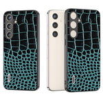 ABEEL For Samsung Galaxy S24+ Crocodile Texture Series Case Genuine Cow Leather Phone Back Cover