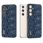 ABEEL For Samsung Galaxy S24+ Texture Case Genuine Cow Leather Coated PC+TPU Phone Cover
