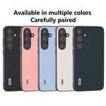 ABEEL For Samsung Galaxy S24 Phone Case Genuine Cow Leather Textured Protective Cover