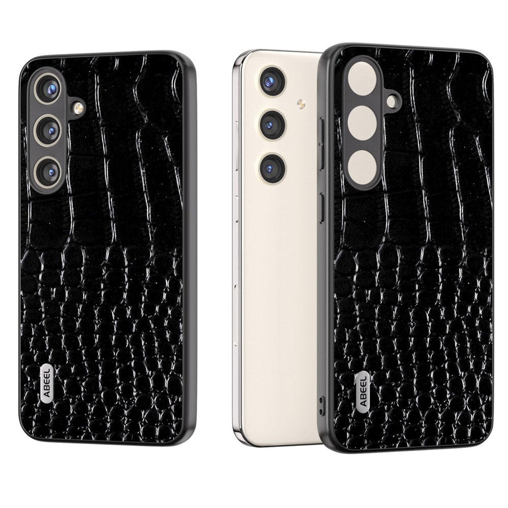 ABEEL For Samsung Galaxy S24 Crocodile Texture Phone Case Camera Protection Cover