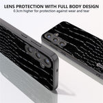 ABEEL For Samsung Galaxy S24 Crocodile Texture Phone Case Camera Protection Cover