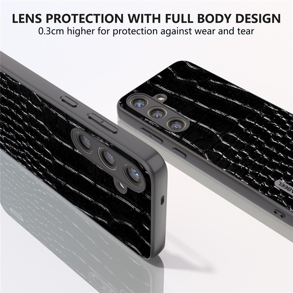 ABEEL For Samsung Galaxy S24 Crocodile Texture Phone Case Camera Protection Cover