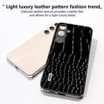 ABEEL For Samsung Galaxy S24 Crocodile Texture Phone Case Camera Protection Cover