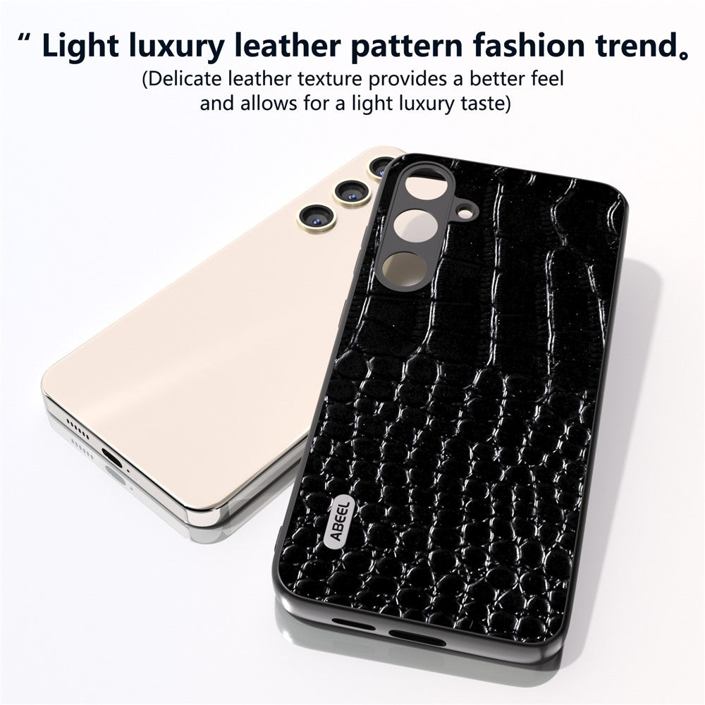 ABEEL For Samsung Galaxy S24 Crocodile Texture Phone Case Camera Protection Cover