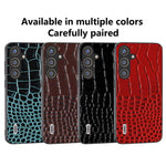 ABEEL For Samsung Galaxy S24 Crocodile Texture Phone Case Camera Protection Cover
