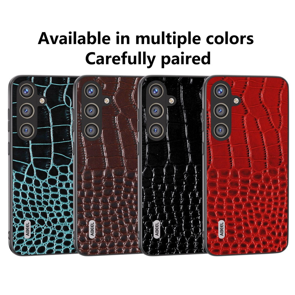 ABEEL For Samsung Galaxy S24 Crocodile Texture Phone Case Camera Protection Cover