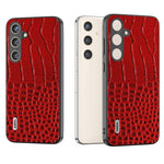 ABEEL For Samsung Galaxy S24 Crocodile Texture Phone Case Camera Protection Cover