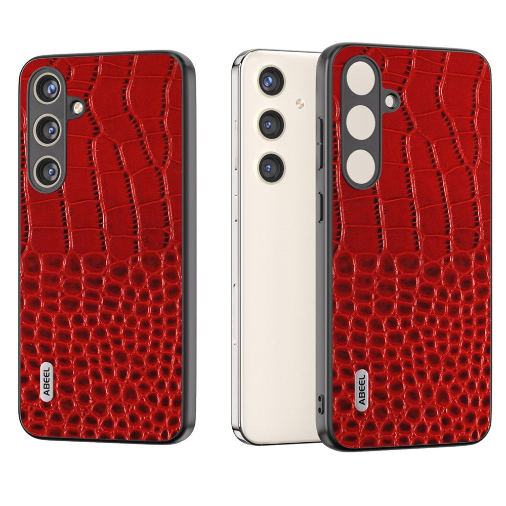 ABEEL For Samsung Galaxy S24 Crocodile Texture Phone Case Camera Protection Cover