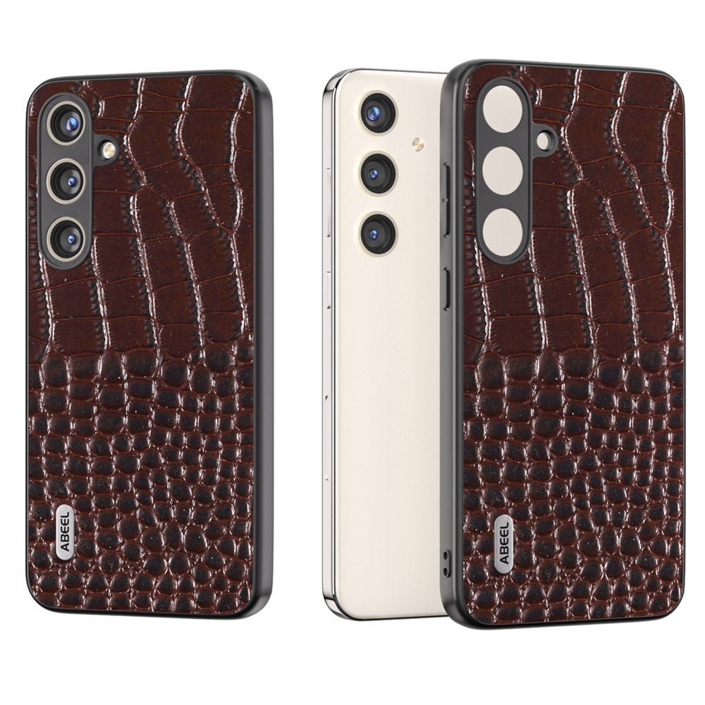 ABEEL For Samsung Galaxy S24 Crocodile Texture Phone Case Camera Protection Cover
