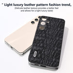 ABEEL til Samsung Galaxy S24 Slim Cover Ægte Koskind Læder Bagcover med Skridsikker Tekstur