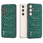 ABEEL til Samsung Galaxy S24 Slim Cover Ægte Koskind Læder Bagcover med Skridsikker Tekstur