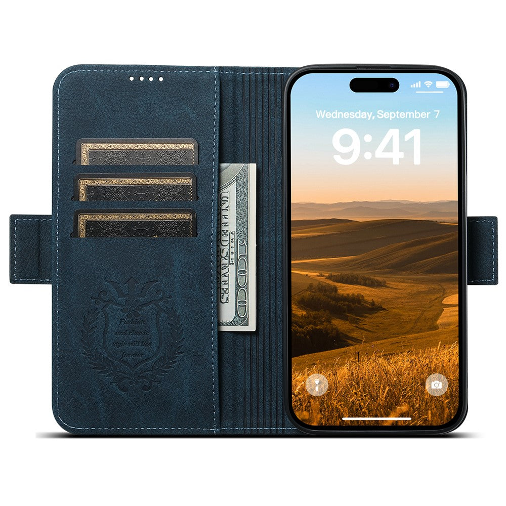 SUTENI J07 Til iPhone 12 Pro 6,1 tommer / 12 6,1 tommer Cover kompatibel med MagSafe Litchi-tekstur læder telefoncover