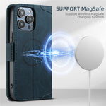 SUTENI J07 Til iPhone 12 Pro 6,1 tommer / 12 6,1 tommer Cover kompatibel med MagSafe Litchi-tekstur læder telefoncover
