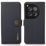 KHAZNEH Mobilskal För OnePlus 12 5G Äkta Koläder + TPU RFID-blockerande stativfodral