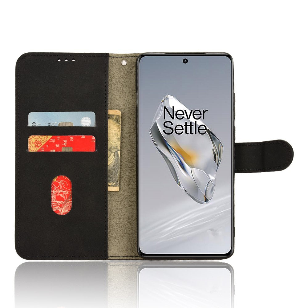 OnePlus 12 5G Skin-Feel Läderfodral Plånboksfodral med Stativ mobilfodral