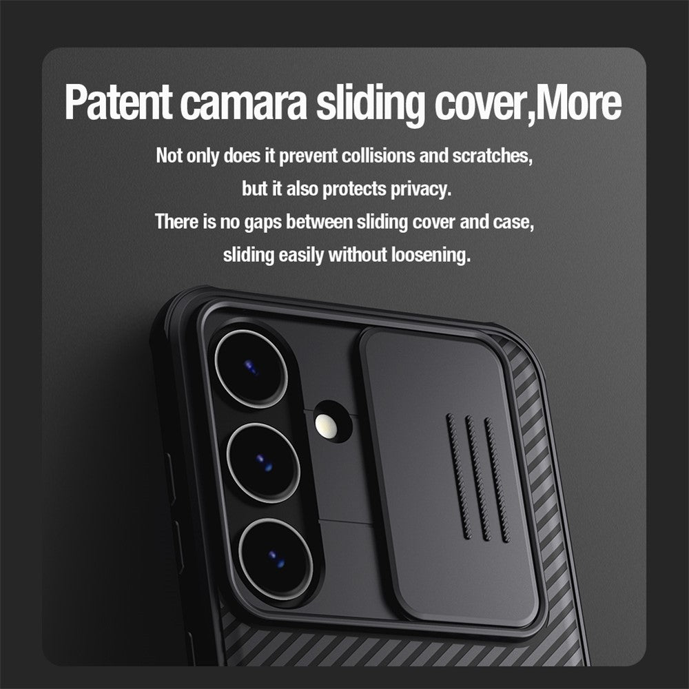 NILLKIN CamShield Pro-skal till Samsung Galaxy S24 Magnetiskt PC+TPU-mobilskydd
