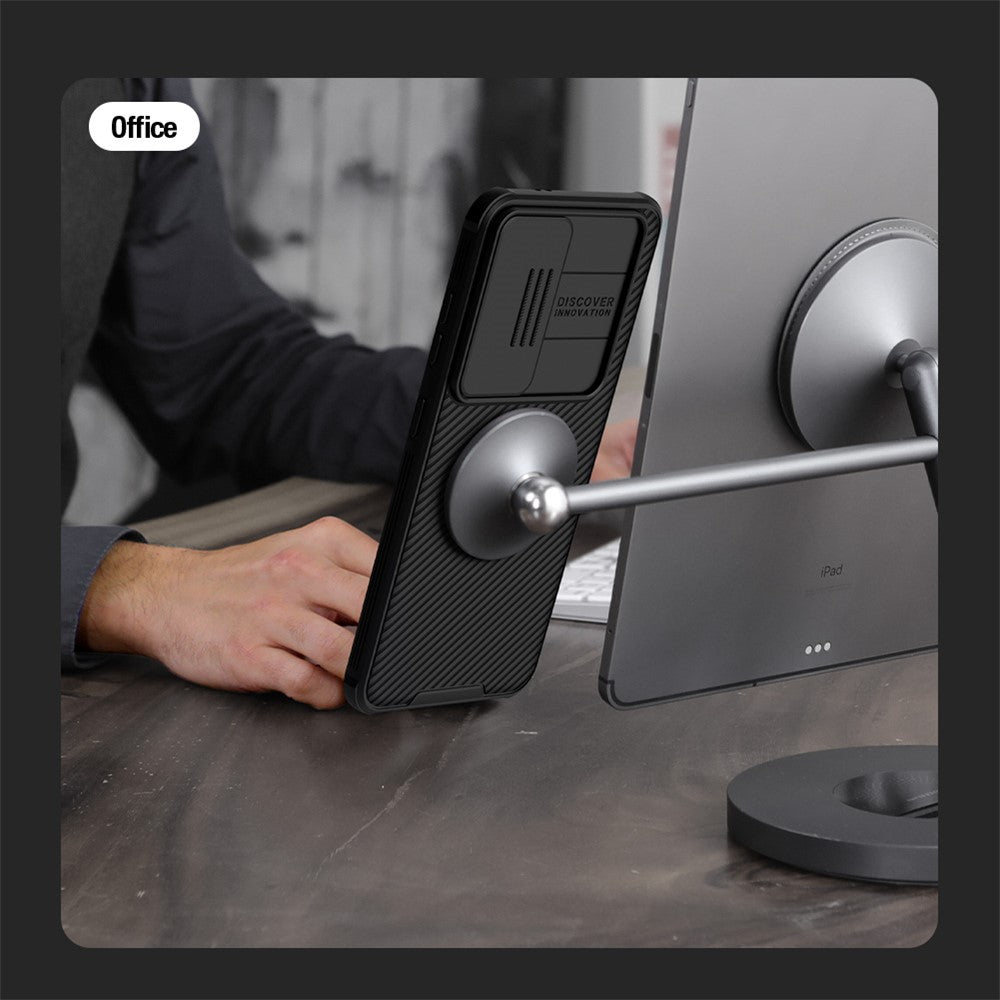 NILLKIN CamShield Pro-skal till Samsung Galaxy S24 Magnetiskt PC+TPU-mobilskydd