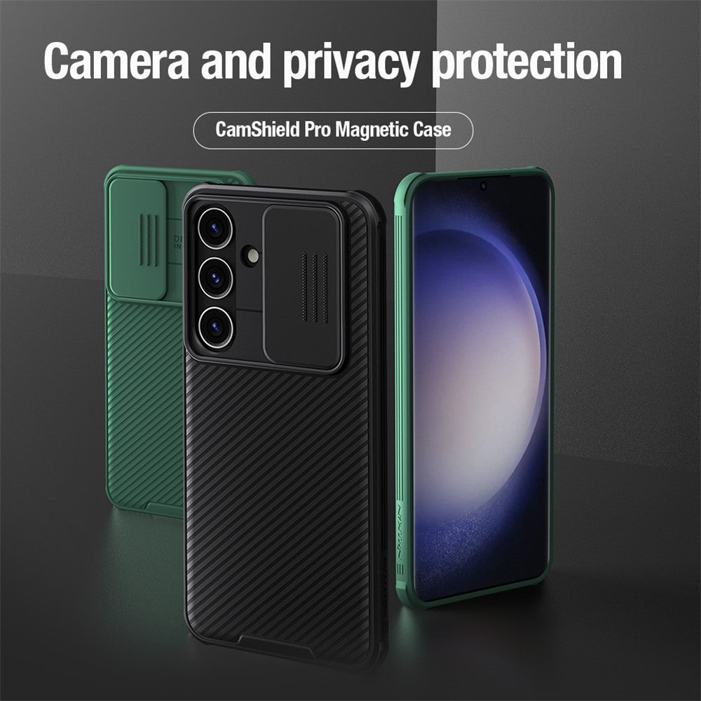 NILLKIN CamShield Pro-skal till Samsung Galaxy S24 Magnetiskt PC+TPU-mobilskydd