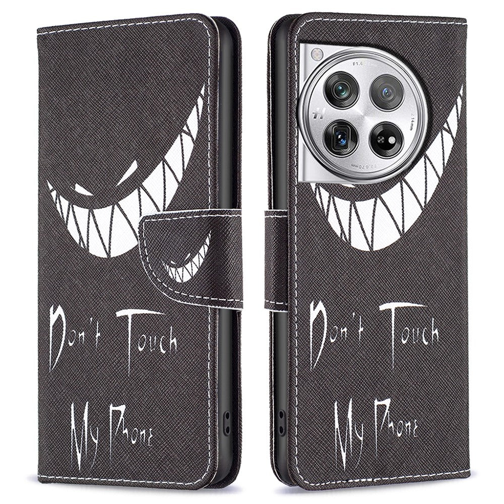 Til OnePlus 12 5G Pung Etui Stativ Mønstertryk PU Læder Telefoncover Beskytter
