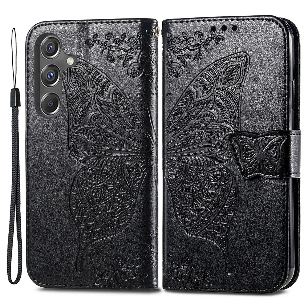 Samsung Galaxy A15 5G Plånboksfodral PU-läder Handledsrem Korthållare Skydd