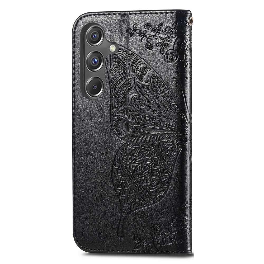 For Samsung Galaxy A15 5G Wallet Case PU Leather Wrist Strap Card Slots Cover