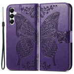 For Samsung Galaxy A05s 4G PU Leather Case Stand Function Butterfly Flower Pattern Cover Wallet