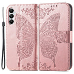 For Samsung Galaxy A05s 4G PU Leather Case Stand Function Butterfly Flower Pattern Cover Wallet