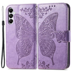 For Samsung Galaxy A05s 4G PU Leather Case Stand Function Butterfly Flower Pattern Cover Wallet