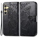 Wallet Case for Samsung Galaxy S24+ Butterfly Imprinted Leather Folio Phone Cover Stand