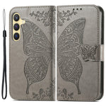 Wallet Case for Samsung Galaxy S24+ Butterfly Imprinted Leather Folio Phone Cover Stand